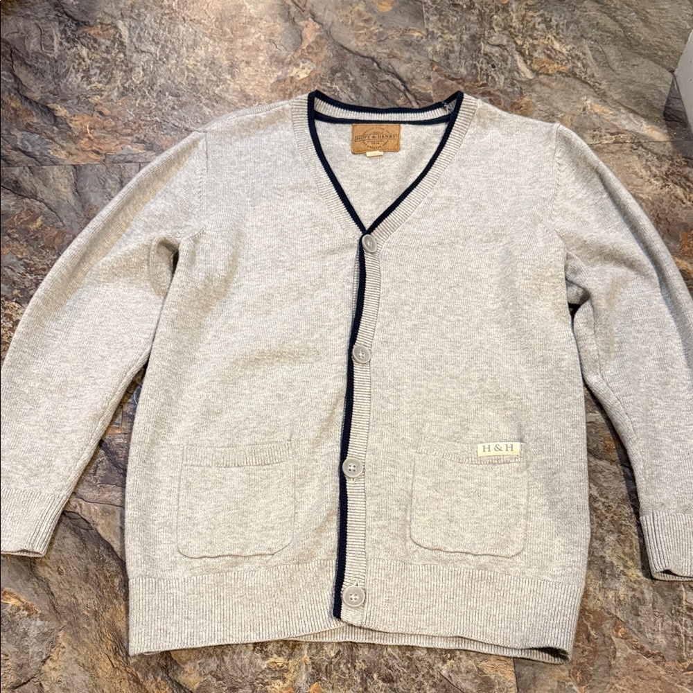 Hope & Henry Boys' Cardigan Sweater size medium